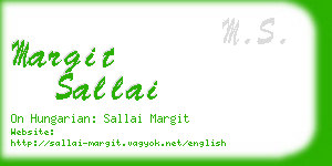 margit sallai business card